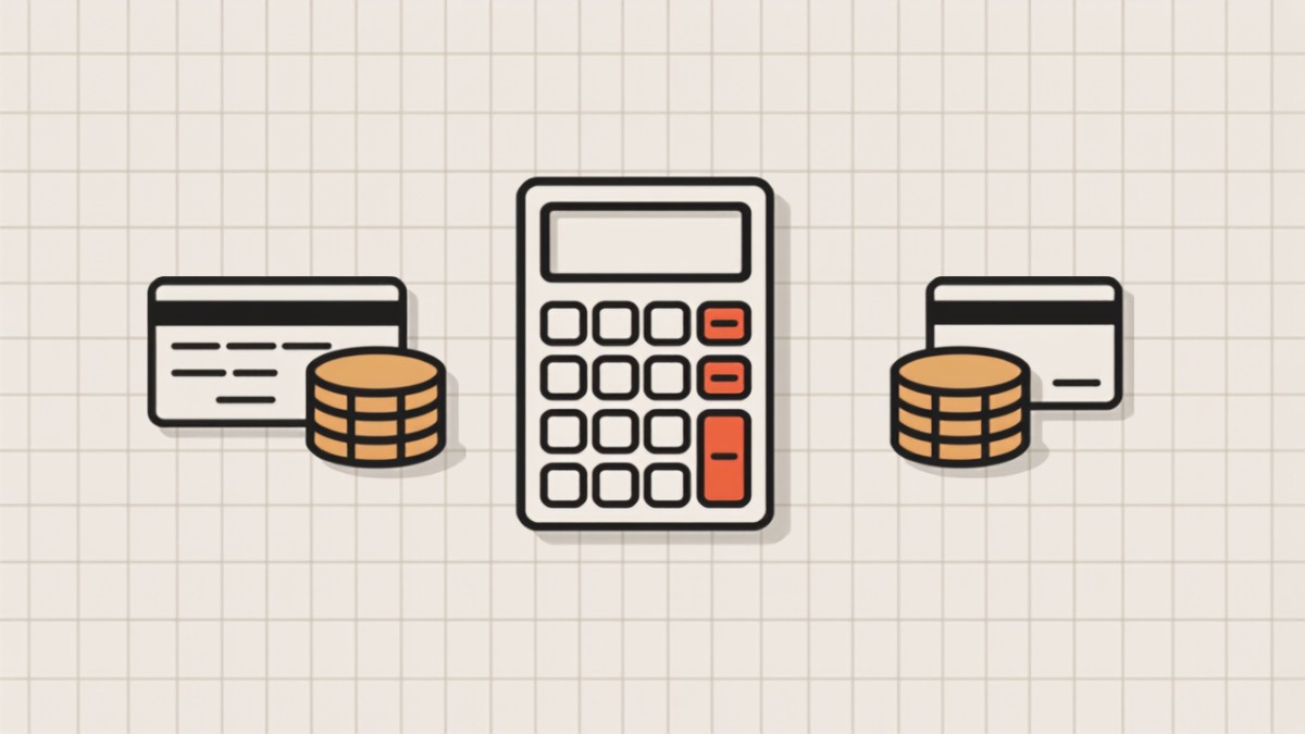 Ilustração de calculadora e guia de pagamento do DAS