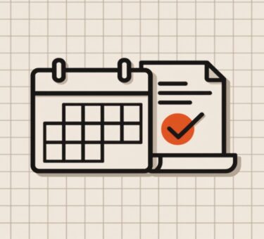 Ilustração de calendário e declaração anual do MEI com check