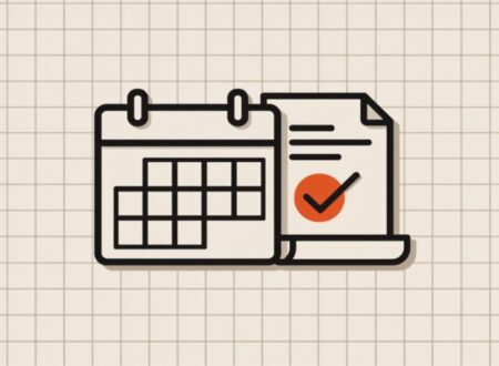 Ilustração de calendário e declaração anual do MEI com check